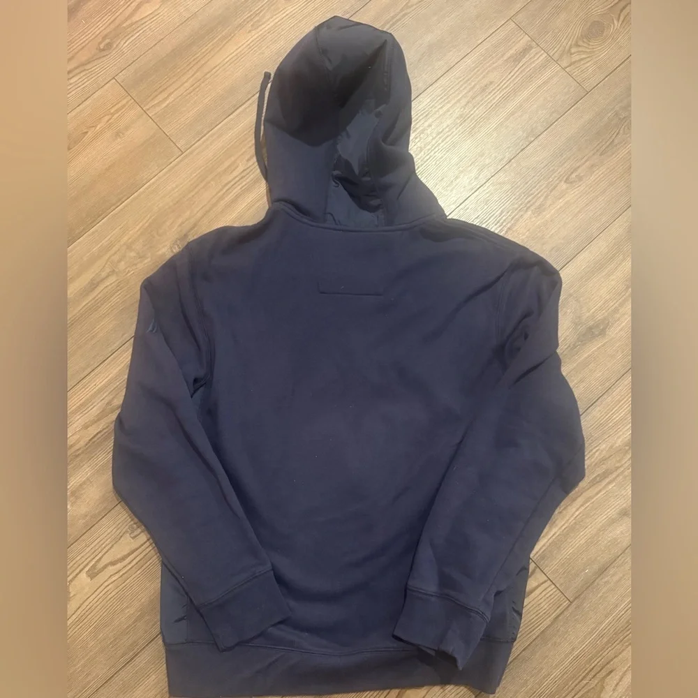 Nautica Men’s Large Navy Full Zip Hooded Jacket Fleece Lined Vintage Style